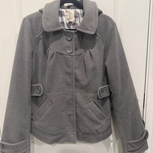 Tulle Kids Gray Pea Coat